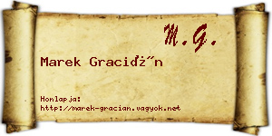 Marek Gracián névjegykártya